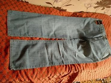 одежда для кормящих: Мужские хлопковые джинсы (2 пары) большие размеры - Модели: голубые — 1