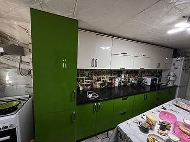 Дом и сад: Кухонный гарнитур, линейная компоновка. - Цвет: верх — глянцевый — 1