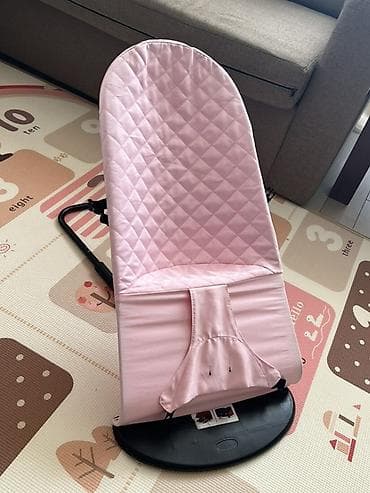 Детский шезлонг, Качалка, Железо, цвет - Розовый at lalafo.kg Детский шезлонг, Качалка, Железо, цвет - Розовый