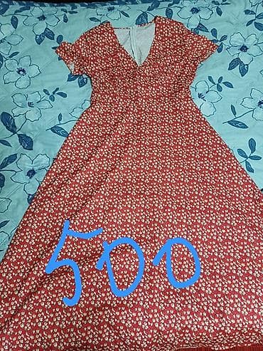 Женская одежда, несколько позиций: 1) Платье красное с мелким