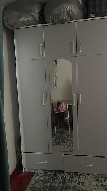 Уктоочу бөлмө гарнитуру, Шкаф, түсү - Боз — 2