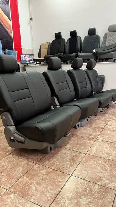 купить чехлы на сиденья авто: Чехлы Экокожа, С подушкой, цвет - Черный, Toyota, Новый, Самовывоз — 5