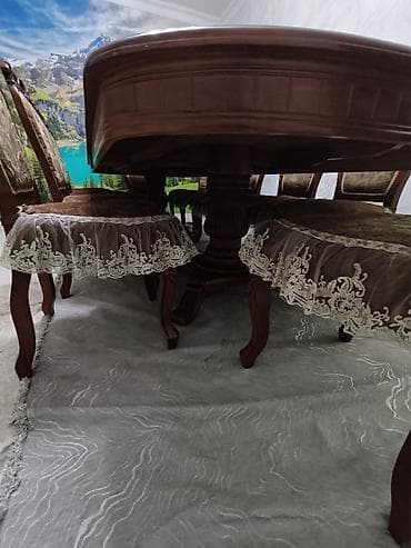 small table: Большой обеденный комплект в классическом стиле. - Стол овальной — 4
