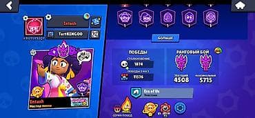 движок для света: Аккаунт Brawl Stars - Трофеи: 76 065 - Ранг славы: III - Уровень — 9