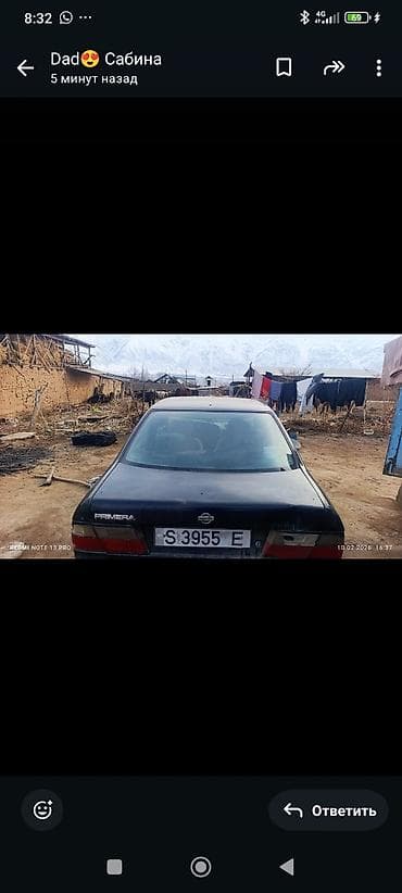 кирг щелк: Nissan Primera: 1996 г., 1.6 л, Ручные, Бензин, Седан — 3