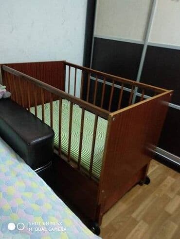 детская кровать 7 в 1: Детская односпальная кровать, Б/у, Для мальчика, С матрасом, Дерево, Самовывоз — 2