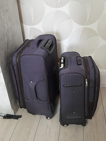 Жеке буюмдар: Чемодан, Материалы: Полиэстер, Орто (40 - 70 л), Дөңгөлөктүү — 3