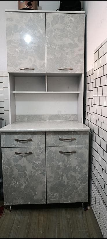 кухонные оборудования: Кухонный гарнитур, цвет - Белый, ДСП — 3