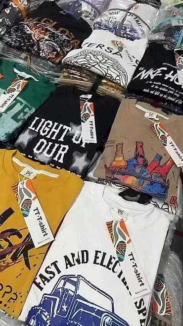 Женская обувь: Футболки с принтами, унисекс - Модели: базовые футболки с коротким — 7