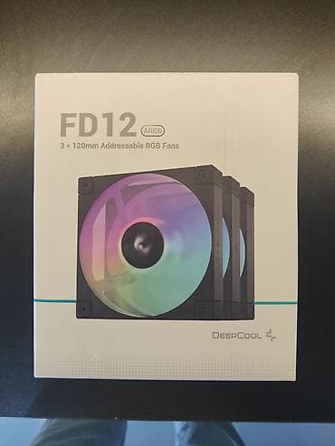 Стол компьютерлери жана комлектөөчүлөр: Набор вентиляторов DeepCool FD12 ARGB — комплект из 3 вентиляторов 120 — 1