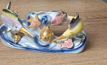 нано аквариумы: Фарфоровая статуэтка изображает обитателей,таких как рыба- меч и — 3