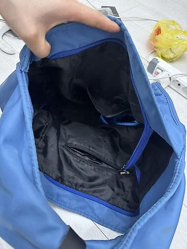 real techniques: Сумки (2 шт.) 350с синяя, Шопер 200с 1) Холщовая сумка через плечо — 6