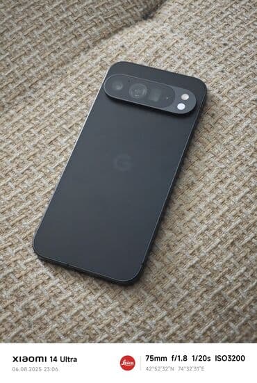 корейские телефоны: Google Pixel 9 Pro XL, Жаңы, 256 ГБ, түсү - Кара, 2 SIM — 1
