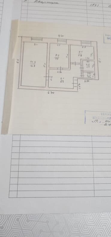 2 бөлмө, 40 м², Хрущевка, 1 кабат, Эски ремонт — 2