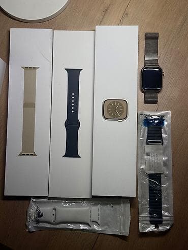 apple watch 3 nike: Apple Watch Series 8, 45 мм, корпус из нержавеющей стали цвета Gold — 3