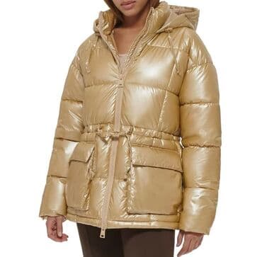 levis: Пуховик, Короткая модель, Лакированный, S — 1