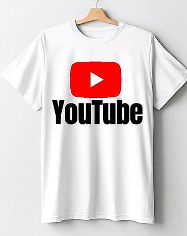 pull bear: Футболка белая с принтом YouTube - Классическая однотонная футболка — 3