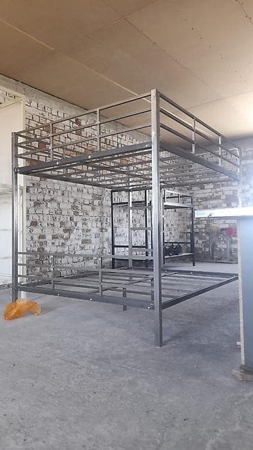 Кровати: Кровать металлическая двухспальная и двухярусная — 4