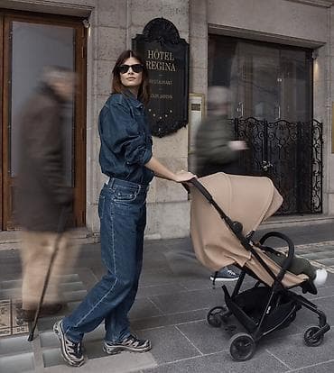 ручка от коляски: Коляска, Anex, цвет - Коричневый, Б/у, Самовывоз, Платная доставка — 1