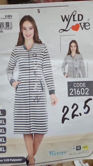 домашние халаты больших размеров: Халат, Велюр, Турция, XS, M, L — 3