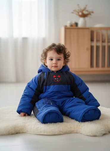 Детский зимний комбинезон-конверт - Тёплый цельный комбинезон с at lalafo.kg Детский зимний комбинезон-конверт - Тёплый цельный комбинезон с