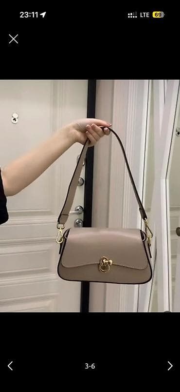 качан: Италия .В наличии новая натуральная кожаная бежевая сумка Италия в — 1