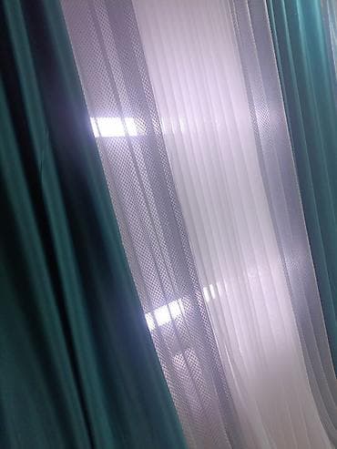 Комплект штор, Полиэстер, С тюлем в комплекте, Готовое изделие, Для спальни