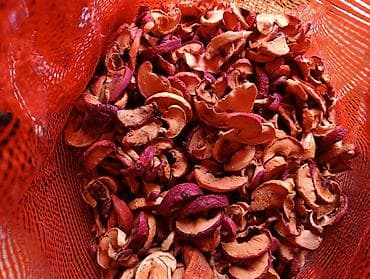 Сушёные яблоки в сетчатых мешках - Натуральные яблочные дольки с