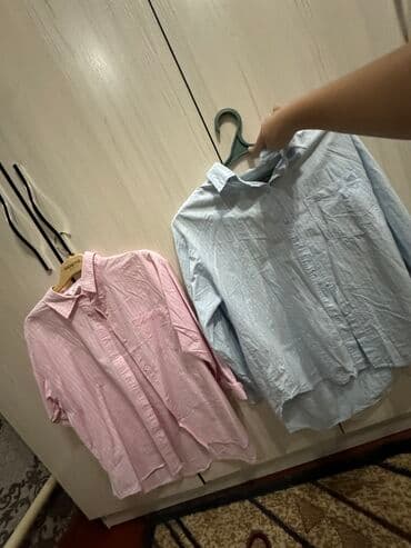 брендовая мужская одежда бишкек: Рубашка, Классическая модель, Оверсайз, В полоску, Корея — 3