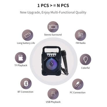 портативные колонки jarre technologies: Колонка FJ-628W Outdoor Speaker Арт. 3176 Материал: Пластик — 3