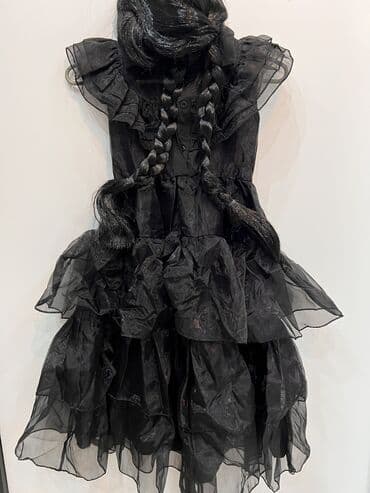 платье на утренник: Детский костюм в стиле «Wednesday» + праздничные платья Набор — 4