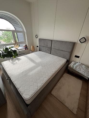 Двуспальная кровать, Новый, С матрасом, длина - 200 см