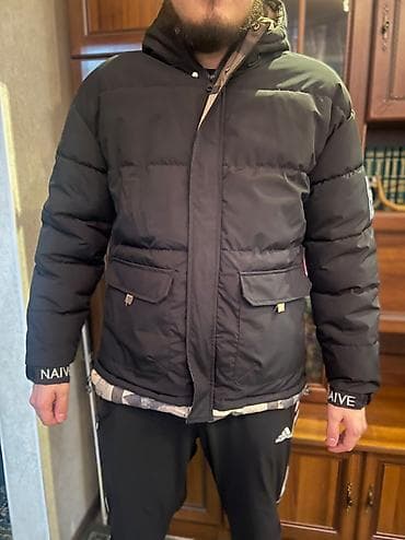 Эркектер кийими: Эркектердин курткасы, 3XL, Жаңы, түсү - Кара, Акысыз жеткирүү, Өзү алып кетүү, Акылуу жеткирүү — 1