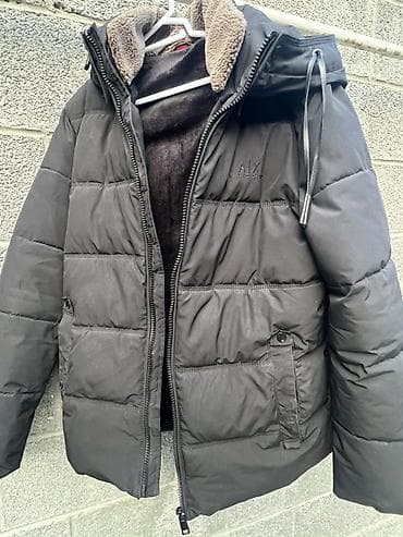 Мужская одежда: Мужская куртка, XL, Armani, Б/у, цвет - Черный, Платная доставка — 1