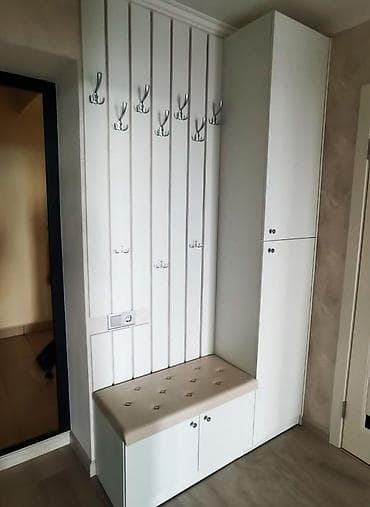 Шкафтар: Буйрутма эмеректер, Конок бөлмөсү, Ашкана гарнитурасы, Шкаф, Керебет — 1