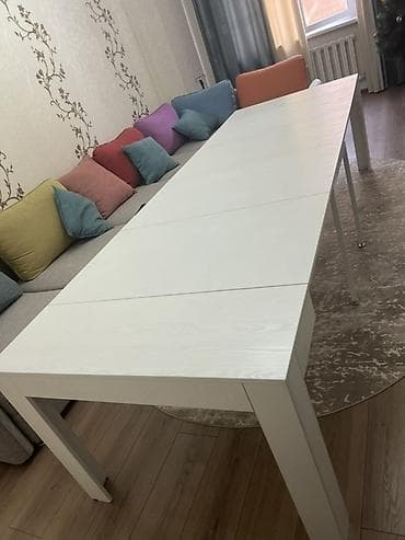 Стол трансформер Для кухни, Раскладной стол, цвет - Белый at lalafo.kg Стол трансформер Для кухни, Раскладной стол, цвет - Белый