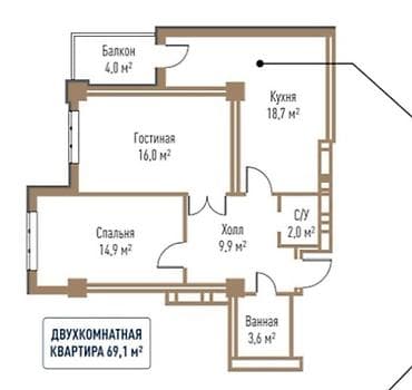 Новостройки от застройщика: Продаются квартиры в ЖК SEVEN (бизнес‑класс) 1 комнатная, 2 — 3