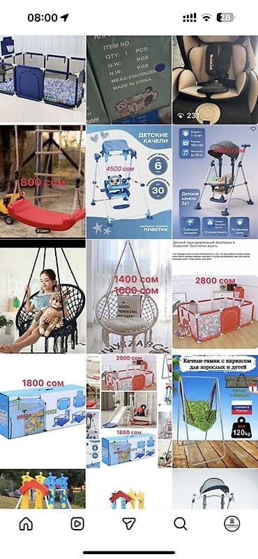 Автокресла: Горка Качели Игровые Стол и стул Манеж Горка с качелей Игрушки Детям — 3