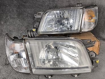124 e500: Комплект передних фар Subaru 2001 г., Б/у, Оригинал, Япония — 1