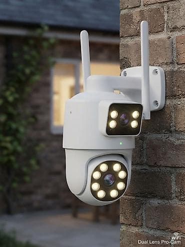 наружная камера: Wi‑Fi уличная поворотная камера наблюдения Dual Lens Pro-Cam - Две — 1