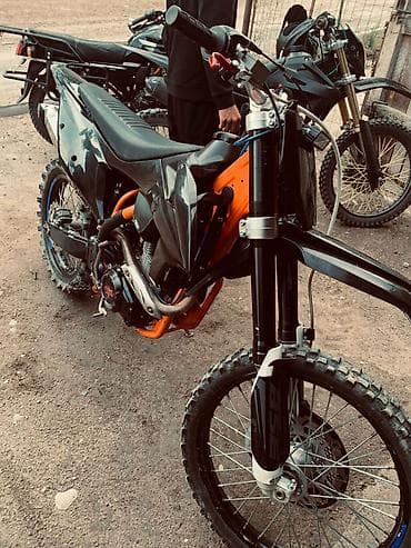 шлем ls2: Эндуро/кросс мотоцикл BSE (пластик в стиле KTM), черный с оранжевой — 1