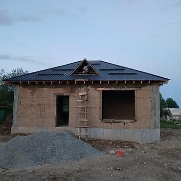 саман салома: Саманно-деревянный дом под крышу Описание: - Коробка из саманных — 2