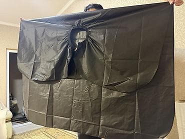 Парикмахерское пончо-накидка для стрижки и окрашивания - Цвет: черный — 1