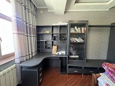 Кресла: Модульная стенка с рабочей зоной (угловой стол) в едином стиле, цвет – — 2