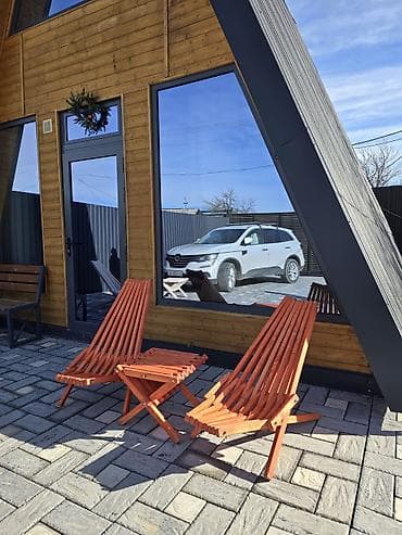 недорогие раскладные диваны: Комплект садовой мебели, Кресла, Дерево — 1