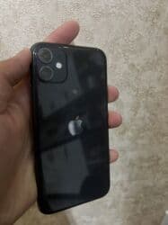 iphone бишкек цена: IPhone 11, Колдонулган, 64 ГБ, Black Titanium, Коргоочу айнек, Каптама, 76 % — 1