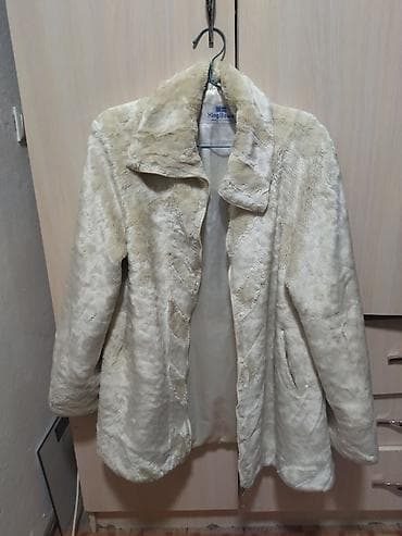 дубленка женский: Женская искусственная шуба King Boue - Цвет: молочный/айвори - — 1