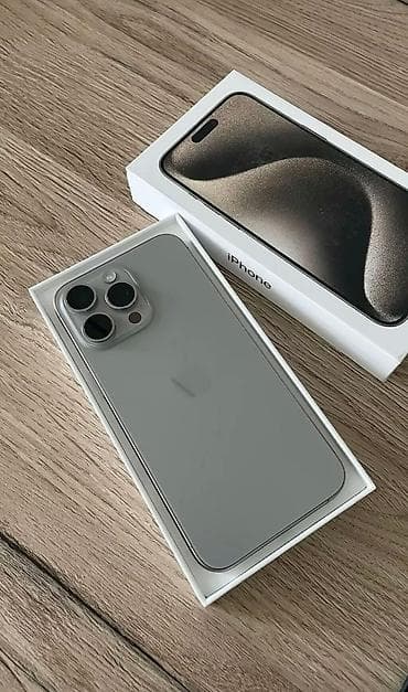 IPhone 15 Pro Max, Б/у, 256 ГБ, Серебристый, Чехол, Защитное стекло, Коробка, 96 %