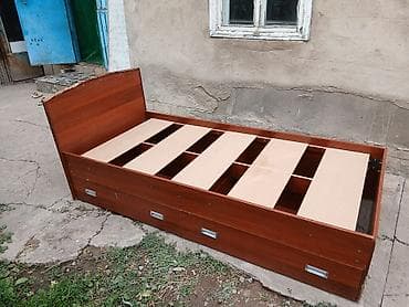 для матраса: Односпальная кровать, Б/у, С матрасом, длина - 204 см — 5