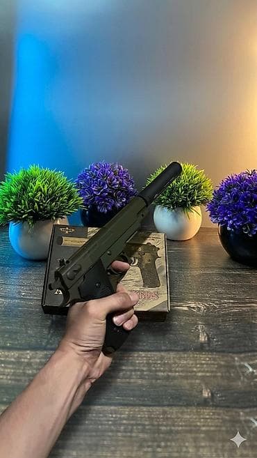 пистолет макарова газовый: Игрушечный пистолет AirSoft Gun K6D (модель «645») - Тип: пружинный — 1